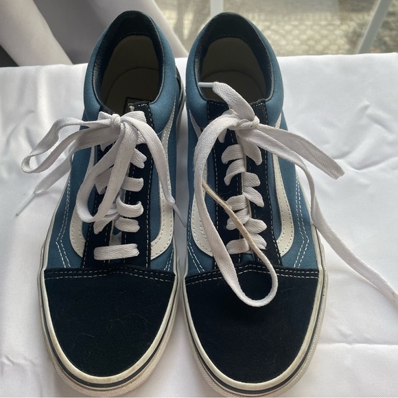 Vans Old Skool Low Ultracush Black Blue 508731  Women's Size 7 Men's Size 5.5 - Picture 2 of 8